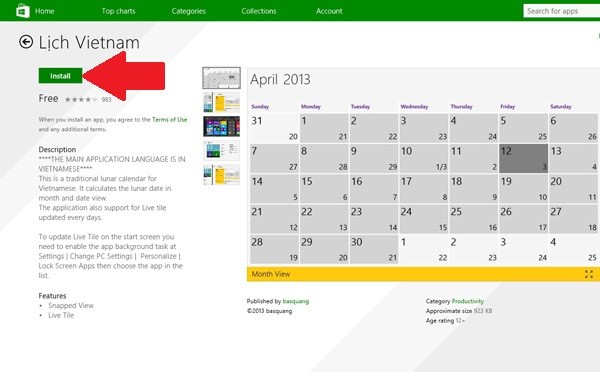Xem lịch Am cho Windows 8 dịp Tét Nguyen dán-Hinh-3