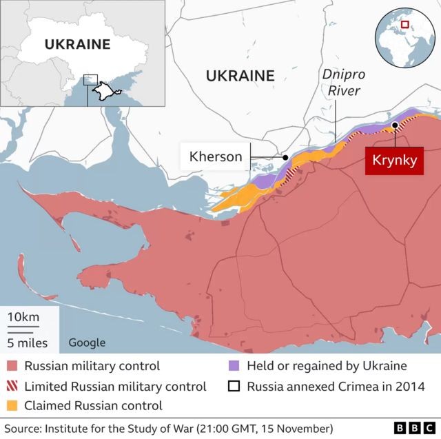 Quan Ukraine o Krynky khong qua mot dai doi, 1/4 bi thuong