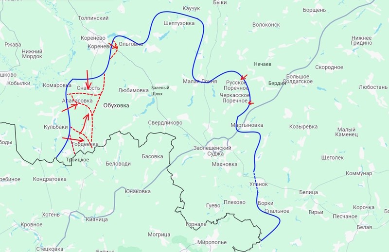 Mat tran Kursk giang co, quan Nga tien cach Sudzha 6km