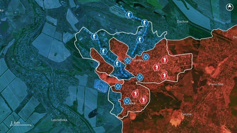 Nga tai chiem Toretsk, cong suc cua Ukraine 