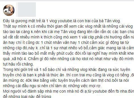 Lam video nau thit cho man ro, CDM keu goi tay chay con trai ba Tan Vlog-Hinh-3