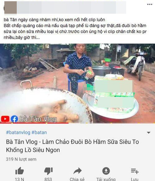 Ba Tan Vlog “xam xi” chay theo quang cao... truc loi, kiem tien khung?-Hinh-4