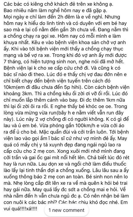 Nhiet tinh giup khach de tren xe, tai xe nhan trieu loi khen tu dan mang