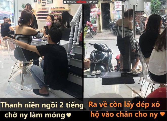 Chong nha nguoi ta mua tra sua cho vo de lam toc don Tet-Hinh-5