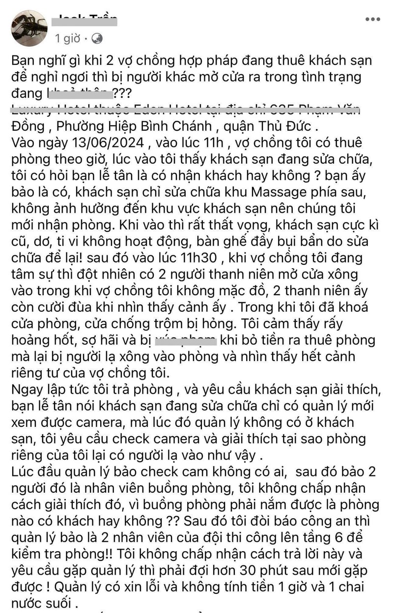 Cap vo chong thue khach san, ta hoa voi nguoi la xong vao