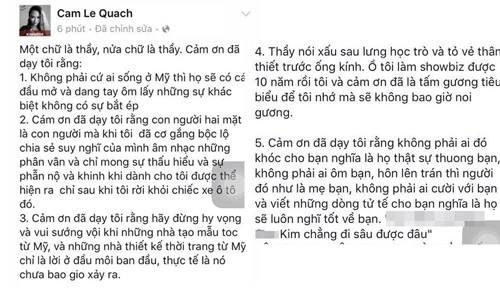 Thu Phuong lai bi hoc tro cu The Voice to 