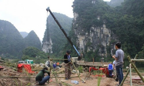 Doan lam phim Kong Skull Island do bo den Ninh Binh