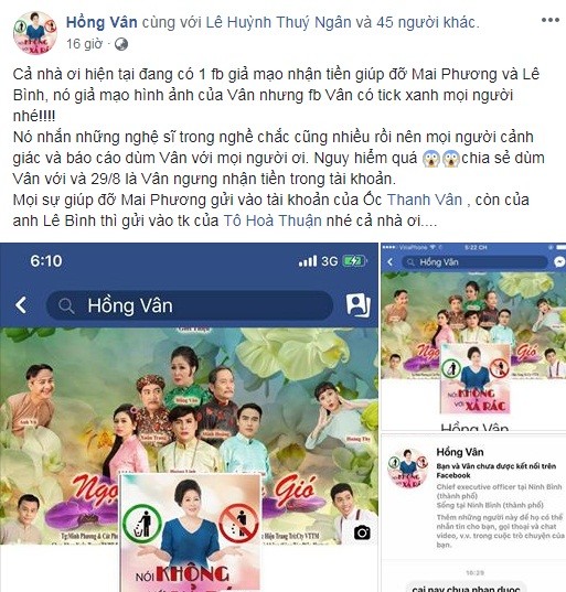 Buc xuc Facebook gia mao sao Viet keu goi ung ho Le Binh, Mai Phuong-Hinh-2