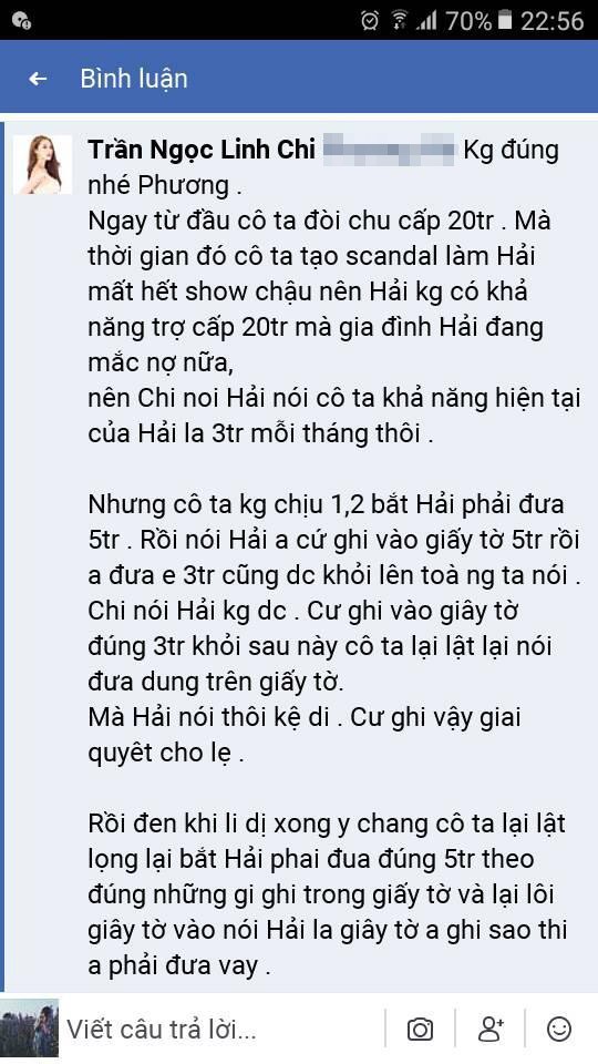 Vo cu Lam Vinh Hai to chong ky keo tien tro cap, Linh Chi phan ung-Hinh-11