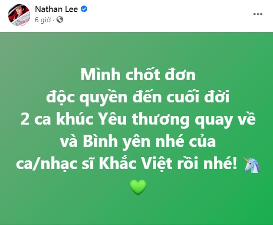 Nathan Lee tiep tuc “chot don” 2 ca khuc hit cua Cao Thai Son