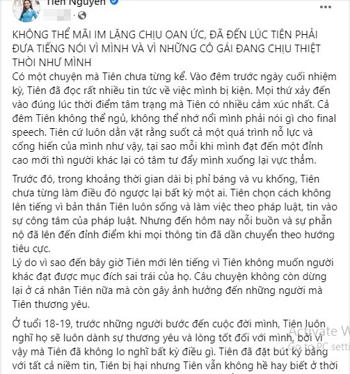 Hoa hau Thuy Tien: “Khong the mai im lang de chiu oan uc“-Hinh-2