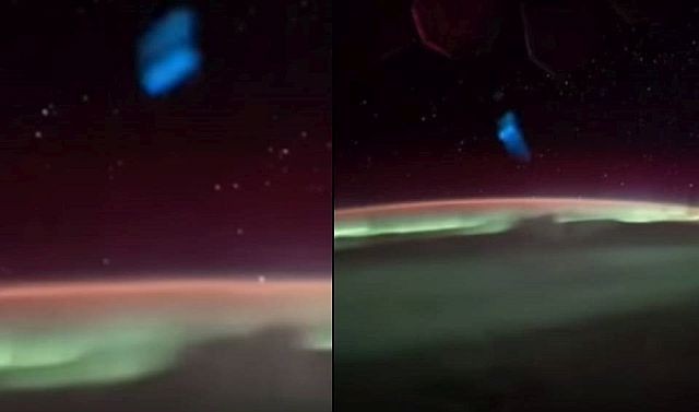 NASA phat hien dau tich bi an nghi UFO bay gan tram ISS
