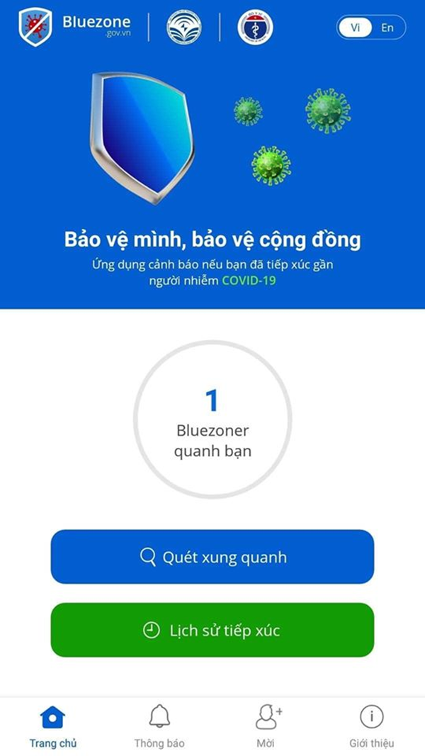 Khau trang dien tu Bluezone: Viet Nam co bao app canh bao COVID-19