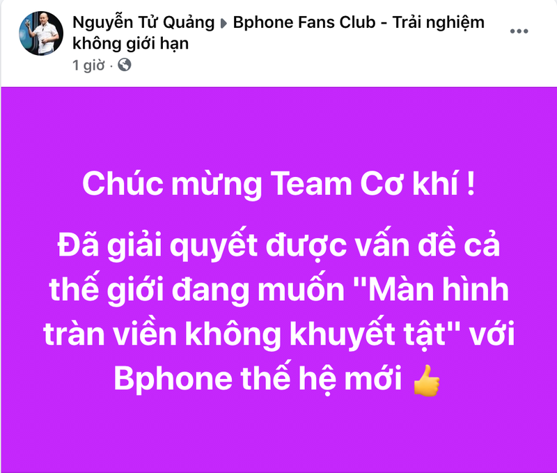 CEO Nguyen Tu Quang “up mo” ve Bphone moi man hinh vo khuyet