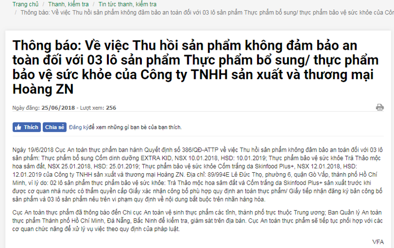 Ngoai tra Hoa sam dat, Cong ty Hoang ZN bi thu hoi nhung san pham nao?-Hinh-2