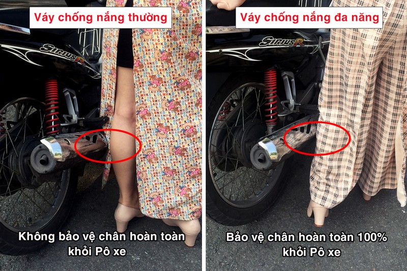 Váy chống nắng đa năng Suptex Cool mỏng nhẹ thoáng mát UV100 CG22084