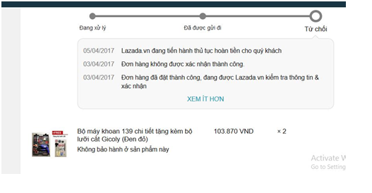 Hao huc mua hang khuyen mai tren Lazada, khach hang ngam “qua dang“