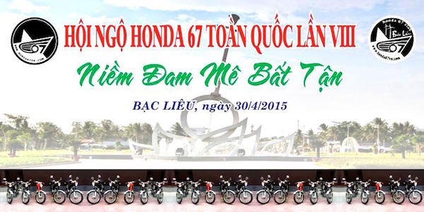 Ca nghin chiec Honda 67 Viet Nam ve Bac Lieu hoi tu