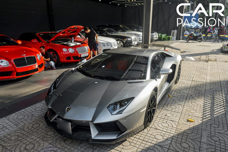 Chi tiet sieu xe Lamborghini Aventador do DMC tai VN