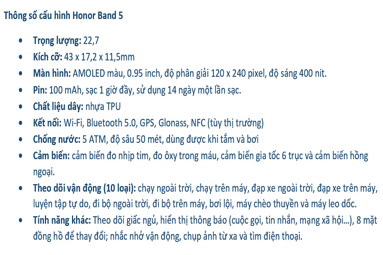 Honor mo ban honor band 5 o Viet Nam, gia 799.000 dong-Hinh-5