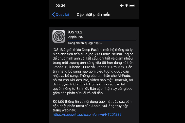 Apple ra mat iOS 13.2: Sua hang loat loi, ho tro AirPods Pro
