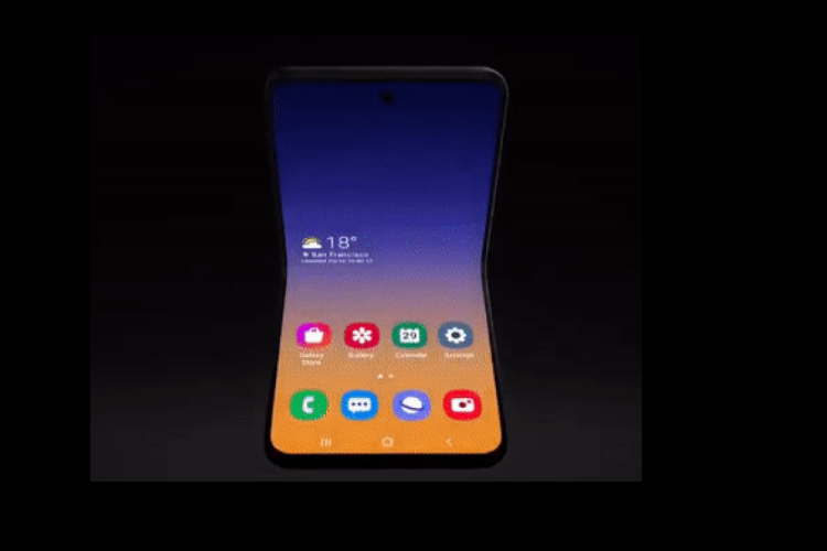 Samsung tung concept moi ve smartphone man hinh gap kieu vo so