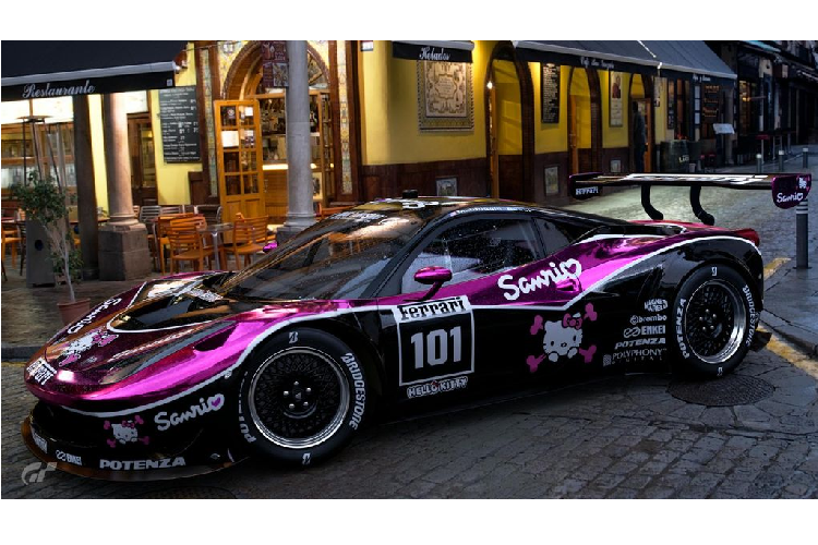Sieu xe Ferrari 458 Italia “gay cuoi” voi phien ban Hello Kitty