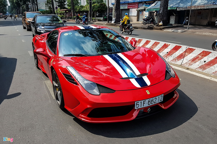 Ferrari 458 Speciale doc nhat Viet Nam do ruc ro tai Sai Gon