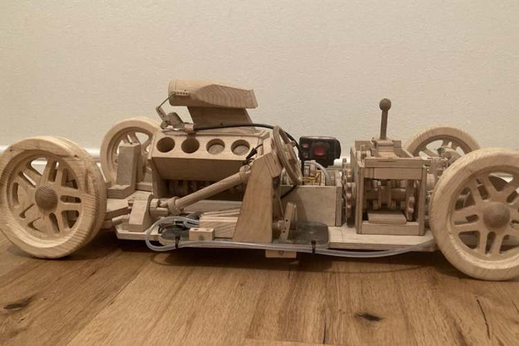Mua Bộ đồ chơi khoa học tự làm ô tô dạng xe đua điều khiển từ xa bằng gỗ   DIY Wood Steam