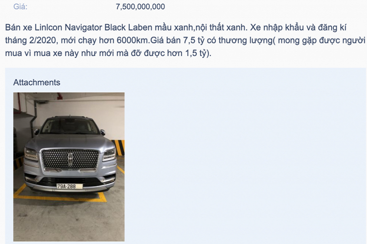 Linlcon Navigator cua dai gia Nha Trang 