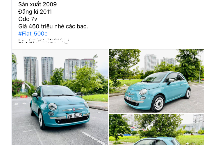 Fiat 500 chay 10 nam, tu tin chao ban 460 trieu tai Ha Noi-Hinh-2