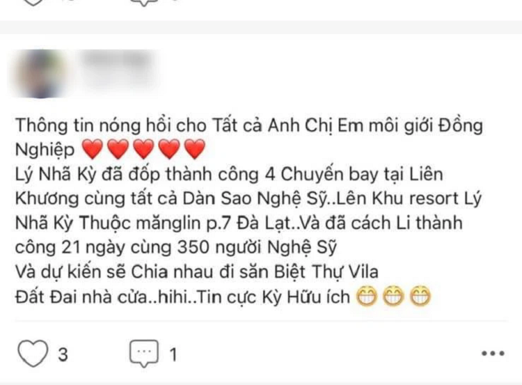 Ly Nha Ky phan no vi bi tung tin dua 350 nghe si len Da Lat giua dich