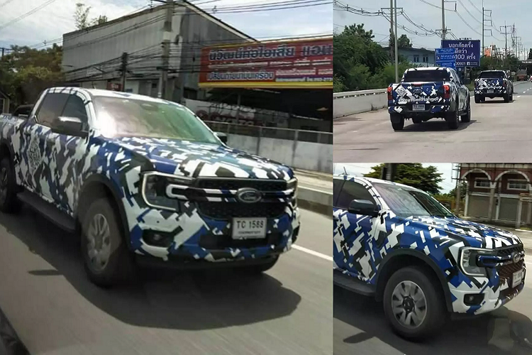 Ford Ranger 2022 moi dang chay thu o Thai Lan, sap ve Viet Nam