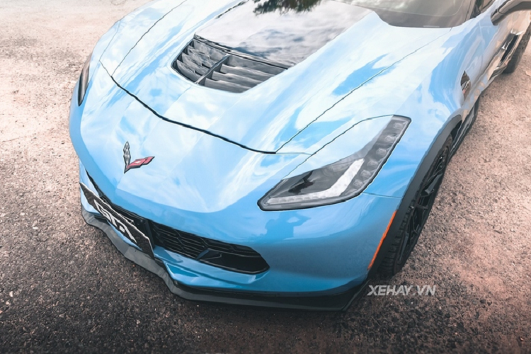 Ngam chiec Chevrolet Corvette C7 Z06 xanh duong doc nhat Viet Nam-Hinh-5