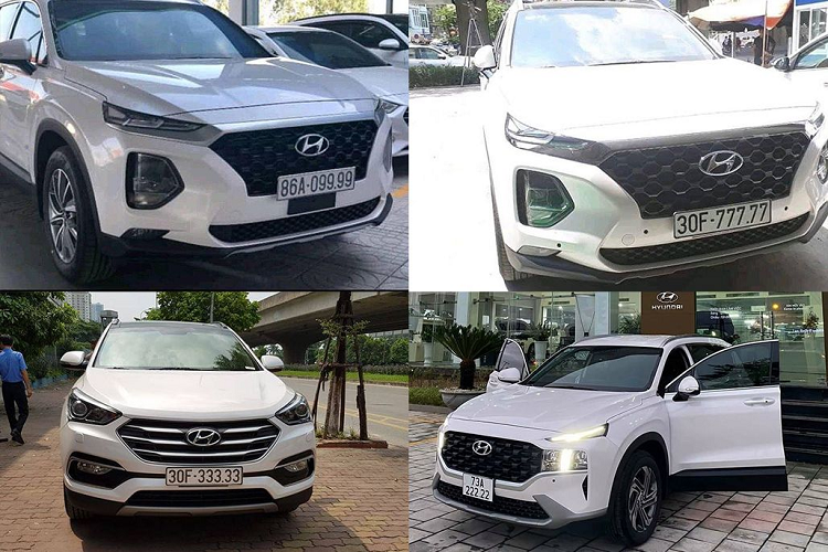 Day la nhung chiec xe SUV Hyundai SantaFe bien VIP nhat Viet Nam