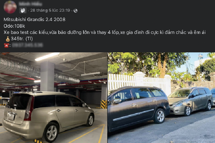 Mitsubishi Grandis chay hon 100.000km, rao ban hon 300 trieu o Dong Nai