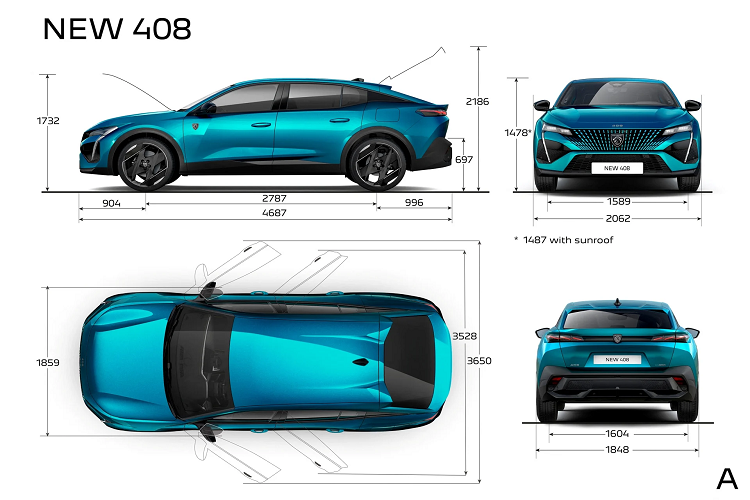 Peugeot 408 2023 ra mat voi thiet ke CUV lai Coupe cuc ky bat mat-Hinh-9