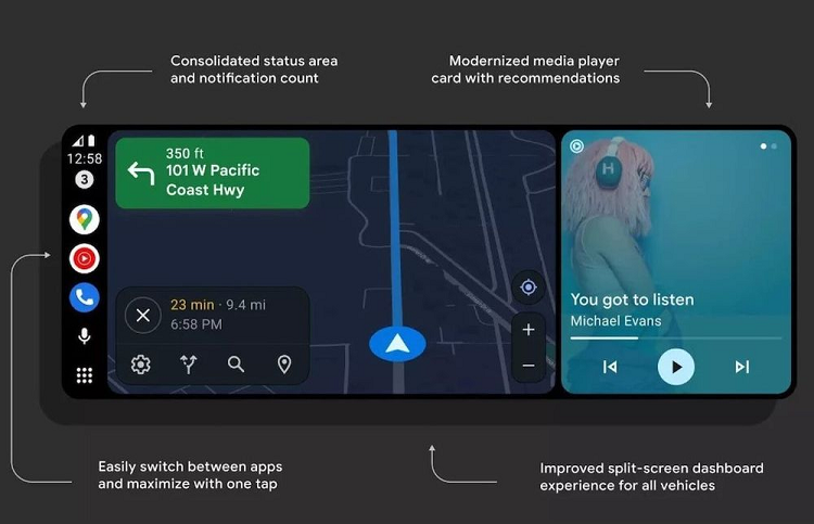 Android Auto da co giao dien moi giong Apple CarPlay-Hinh-2