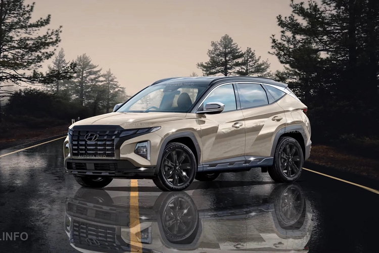 Hyundai Tucson Facelift 2024 lo dien, thiet ke 