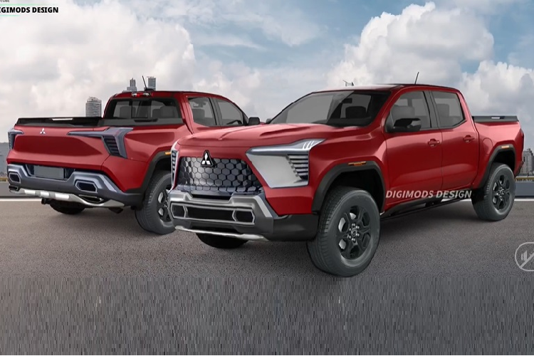 Mitsubishi Triton 2024 “lo hang”, ham ho va co bap hon han ban concept