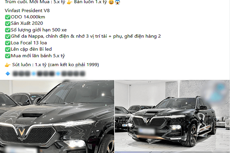 SUV “chu tich” VinFast President mat gia hon 3 ty sau 2 nam lan banh