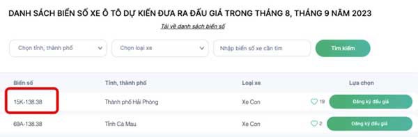 Bien so dep trong kho sap dau gia gan tren Peugeot 2008 tai Hai Phong