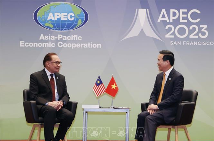 Chu tich nuoc Vo Van Thuong tiep Thu tuong Malaysia nhan dip du Tuan le Cap cao APEC 2023