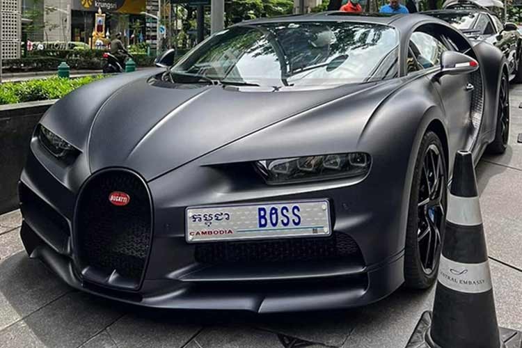 Dan Bugatti Chiron trieu do tai Campuchia, dai gia chau A phat them