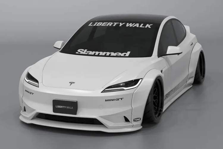 Tesla Model 3 do let dat tu Liberty Walk cho “dan choi dich thuc”-Hinh-2