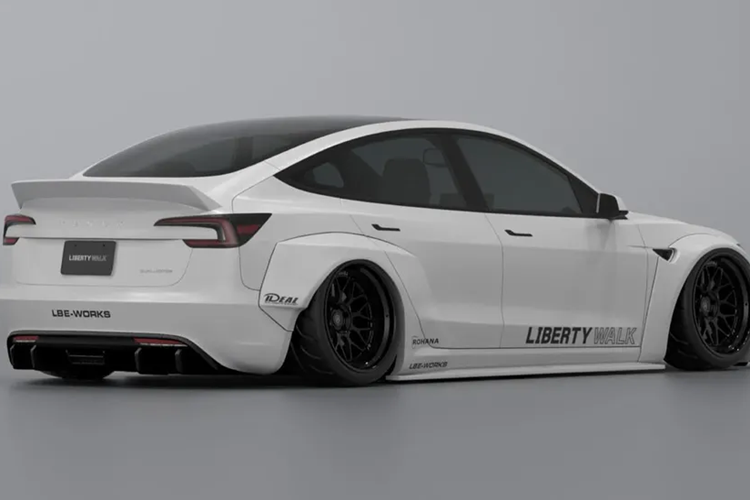 Tesla Model 3 do let dat tu Liberty Walk cho “dan choi dich thuc”-Hinh-5