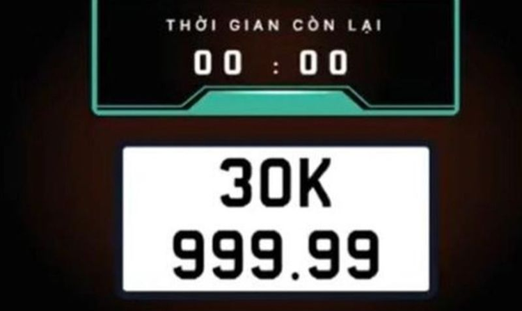 Bien so 30K-999.99 Ha Noi dau gia lan 3, hon 22 ty