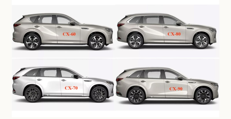 Cac mau SUV Mazda thiet ke giong nhau khien nguoi dung boi roi