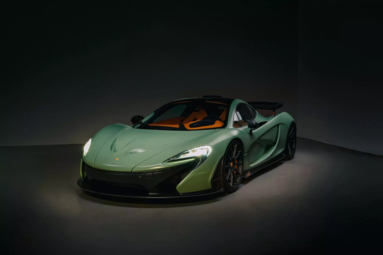 Dau gia McLaren P1 Satin Camo Green odo 130km doc nhat the gioi-Hinh-2