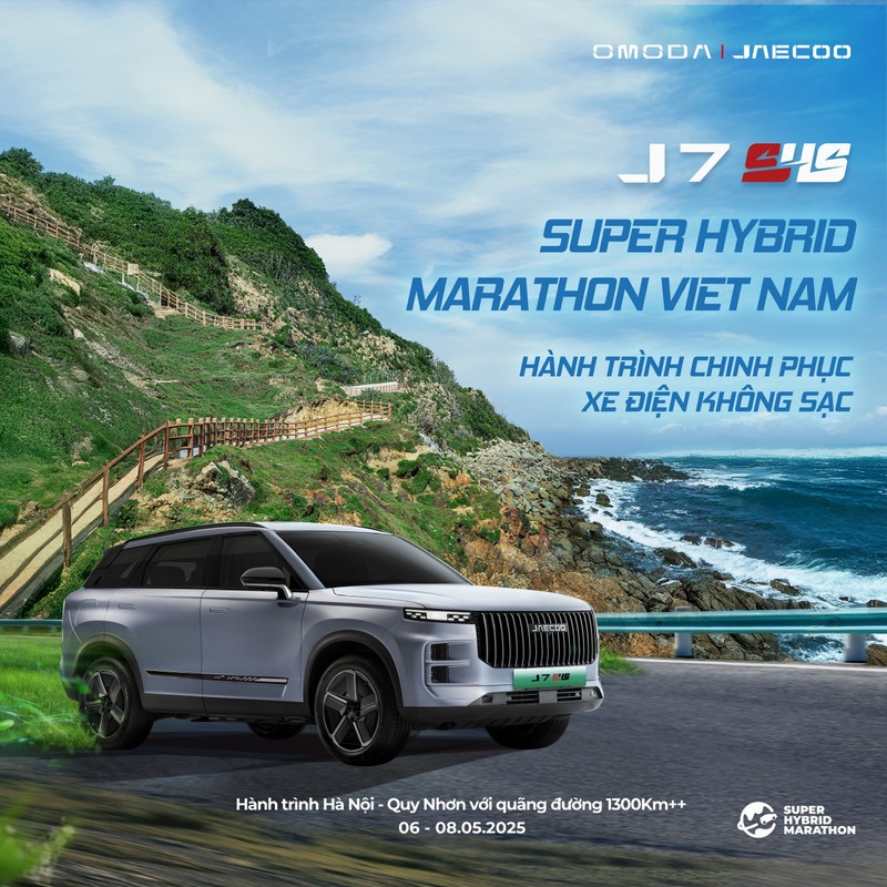 Jaecoo J7 PHEV chinh phục 1.300km tại Việt Nam không cần sạc Jaecoo J7 PHEV chinh phuc 1.300km tai Viet Nam khong can sac